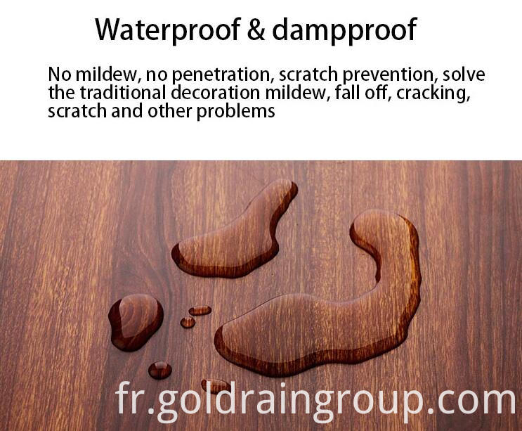 Panneaux de revêtement mural de salle de bain étanche Wpc Waterproof Wpc Bathroom Wall Covering Panels